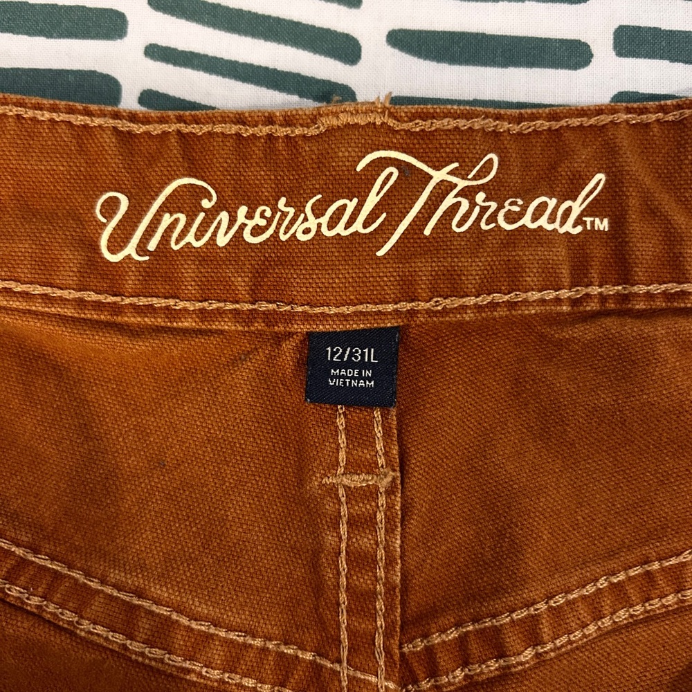 Universal Thread Rust Utility Wide Leg Pants 12/3… - image 3